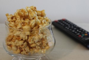 Caramel popcorn ready to enjoy