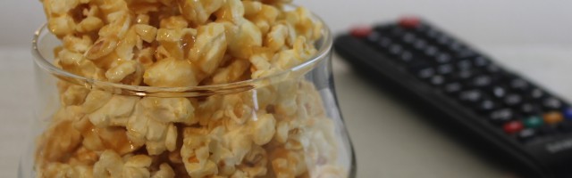 Caramel popcorn ready to enjoy